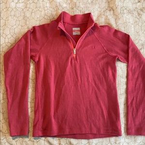 Kids 1/4 Zip 100% Merino Wool Midweight top.